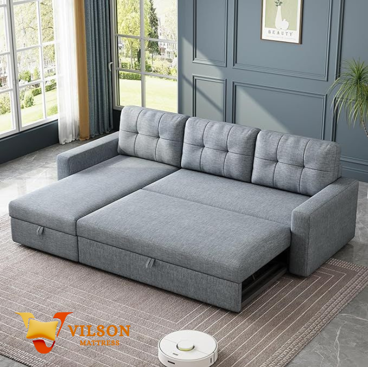 Vilson L-Shaped Sofa Cum Bed