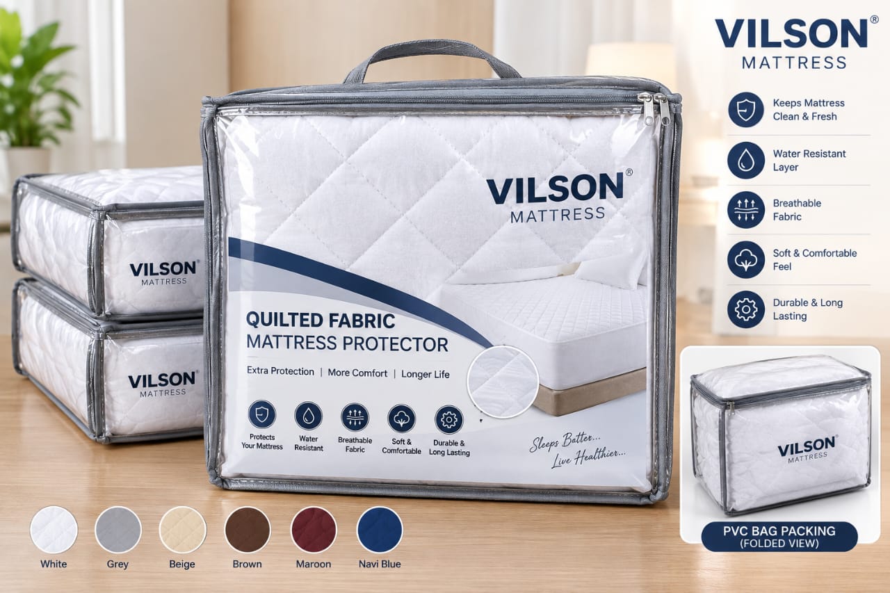 Vilson 100% Quilted Water Proof Mattress Protector 